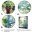 Vert et bleu campagne fenêtre charme II - ferme fenêtres, art mural sur toile-1759400495-1759400532