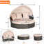 5 lits de jour pour patio avec auvent, coussins hydrofuges, structure, pour table de jardin-1065607739