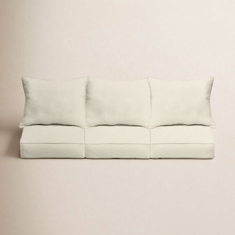 Davana Outdoor 5'' Sofa Seat / Back Cushion, 25" W x 23" D, Beige Sunbrella®