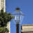 Boto Stained Glass Lantern Head Post Lantern-1368132775