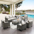 Nazime Wicker 7 - Person Patio Conversation Set with Cushions