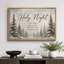 Illustration de citation de Noël forêt d'hiver, images de chambre à coucher, impression sur toile giclée sur toile encadrée-132862820-132862821