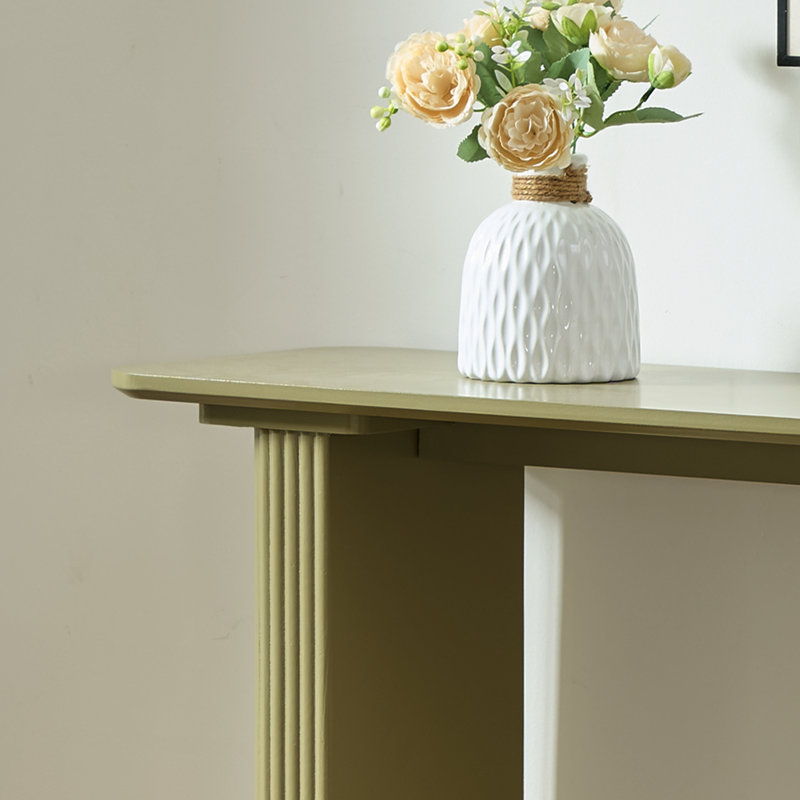 Console moderne en bois cannelé, table de canapé étroite derrière le canapé, table d'entrée pour le salon, le couloir ou le vestibule