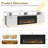 70″ Modern White Tv Stand With 36″ Electric Fireplace, Fluted Design, Led Lighting, Fits Tvs Up To 80″ , Living Room Entertainment Center-1059598737