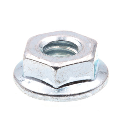 Écrous à bride, dentelés, 1/4 po à 20 po, acier trempé plaqué zinc (paquet de 25)