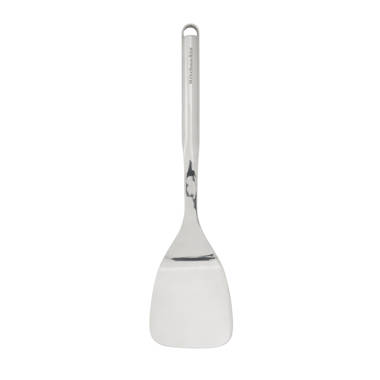 KitchenAid Premium Solid Turner with Hang Hook, 13.6-Inch, Stainless Steel