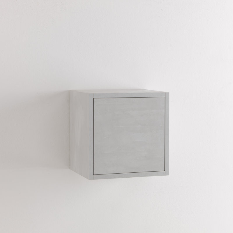 Bernice Square Cube Shelf with Adjustable Shelves, White