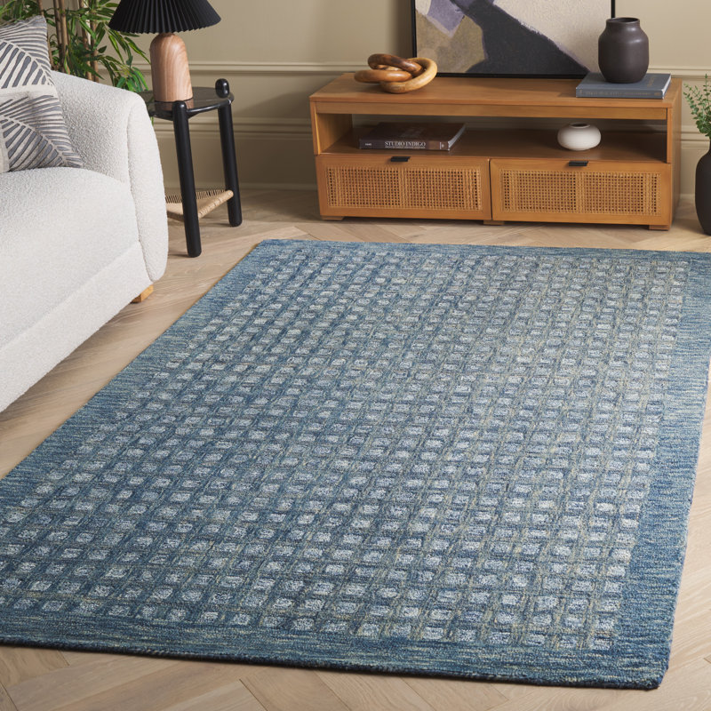 Talion Hand Tufted Wool And Jute Pile Performance Geometric Rug, Rectangle 5' x 8'