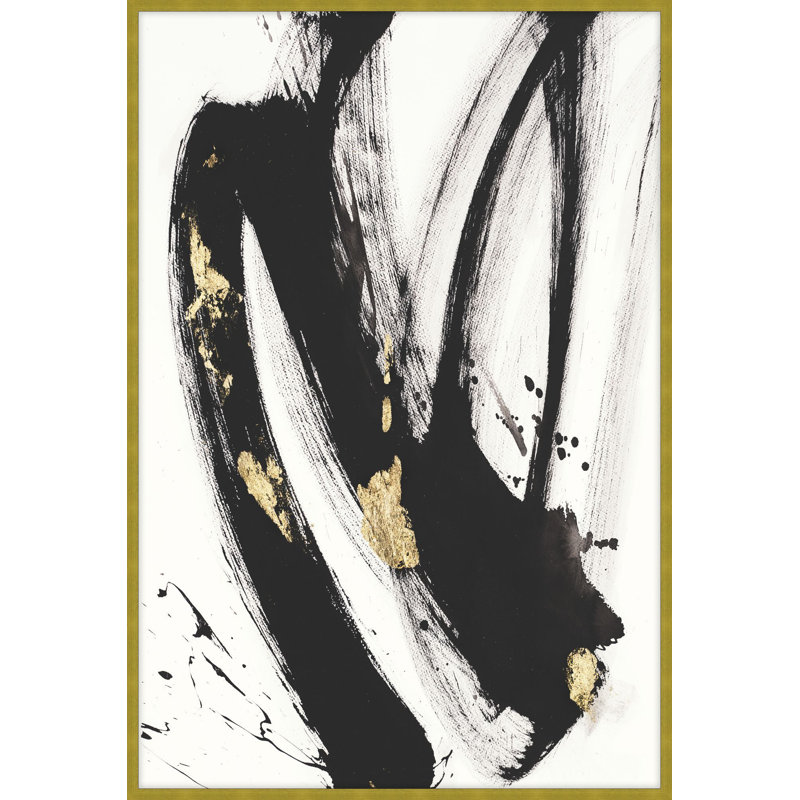 Gilded Strokes 4 Framed Print, 43.5" H x 29.5" W