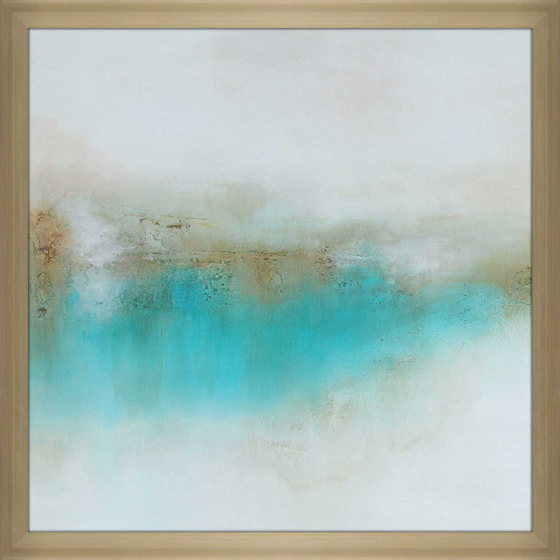 «Wonderland I» par KR Moehr - Peinture, Encadrement champagne, H 37,5 po x l 37,5 po x P 1 po