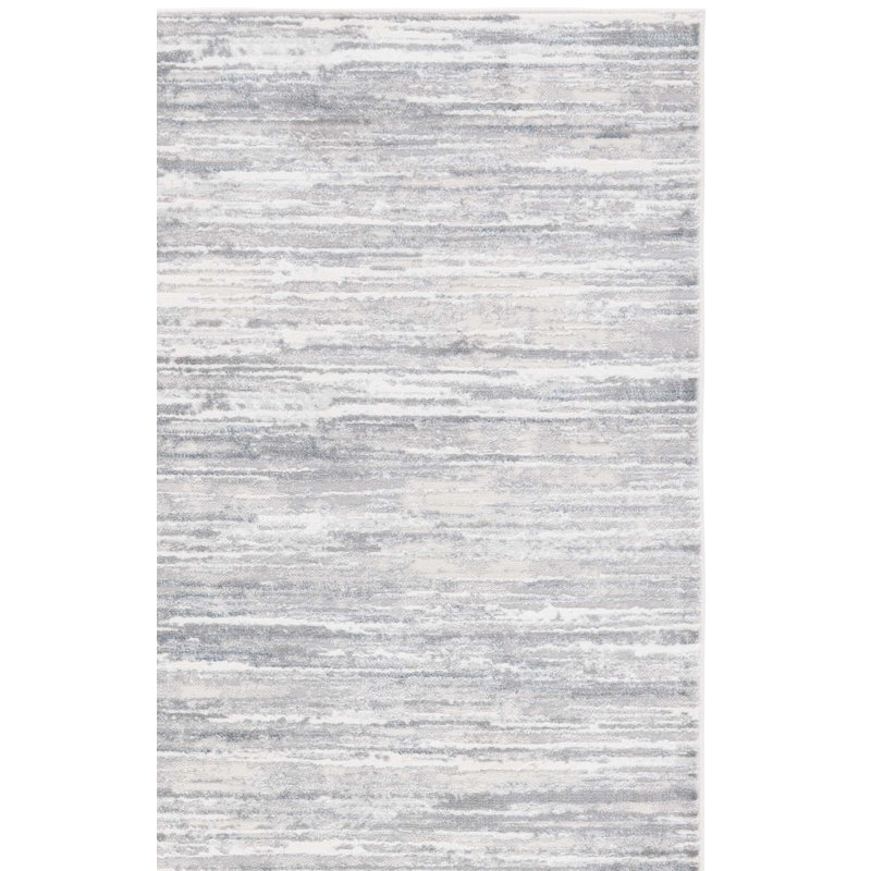 Tapis gris / ivoire Hanna 117, Tapis de couloir 2 pi x 8 pi