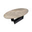 Bruge Oval Metal Base Dining Table