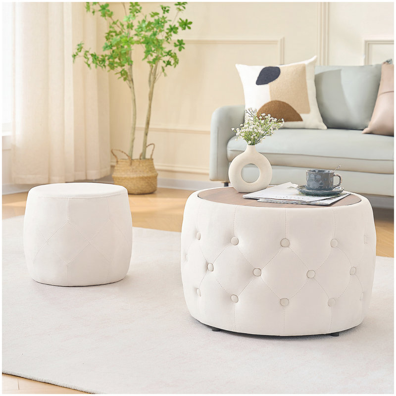 Repose-pieds Calista, Beige