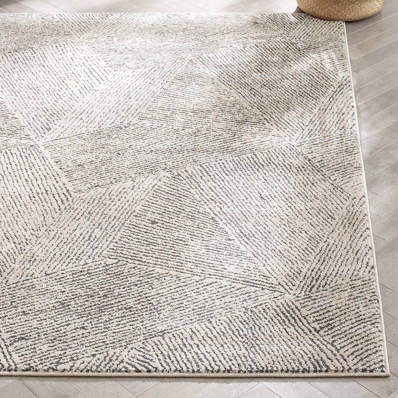 Tapis beige Marolda Enzo Tribal, Rectangle 5 pi 3 po x 7 pi 3 po