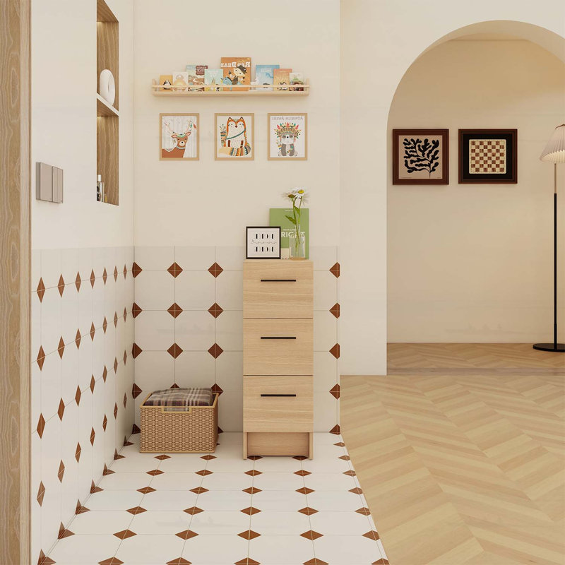 Armoire de rangement autoportante avec 3 tiroirs