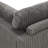 Upholstered Light Gray Faux Rabbit Fur Flannel Armchair with Pillow Back, One Arm Single Chair Module Part For Sectional Sofa-1543038420