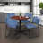 Cain Round X-Base Breakroom Table & 4 Zeng Stack Chairs-32520501