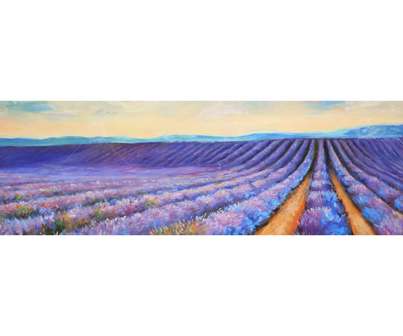 Lavender Fields Botanical Bedroom Canvas | Contemporary Home Decor