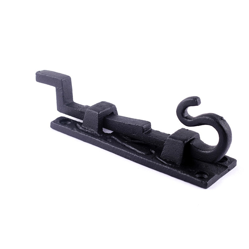 Hand-Forged Iron Offset Necked Slide Bolt for Doors and Cabinets