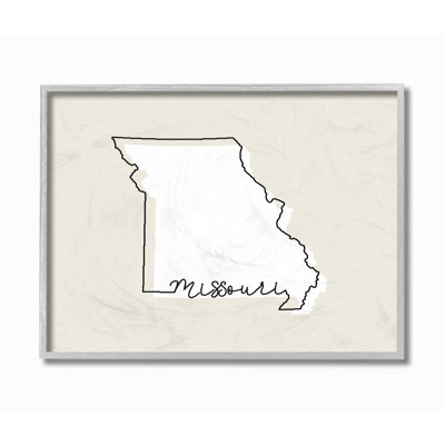 « missouri home state map neutral design », impression sur toile