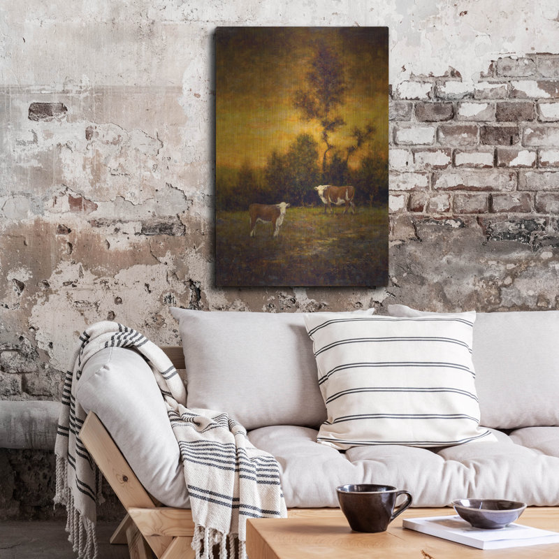  «Cowsiness In Gold» par Michael Fratrich, art mural en métal, 24 po x 36 po, H 36 po x l 24 po