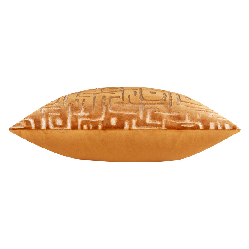 Soren Geometric Orange Square Cushion Cover