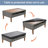 GO 6-Pieces All Weather PE Wicker Sofa Set, Outdoor Rattan sofa With Double Cushions, Wood Legs Wood Table Top, Beige and Gray-243577146