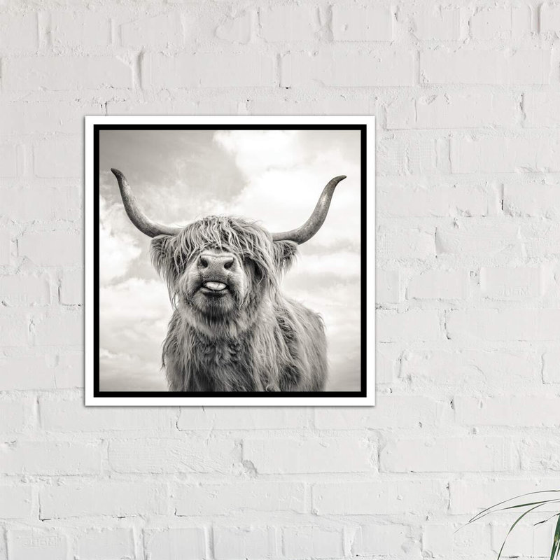 «Funny Girl» par Mark Gemmell - reproduction de photo, H 18 po x l 18 po, Toile avec cadre photo, Blanc