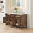 Lala 60" Double Bathroom Vanity with Grain White Engineered Stone Countertop without Mirror-658382844