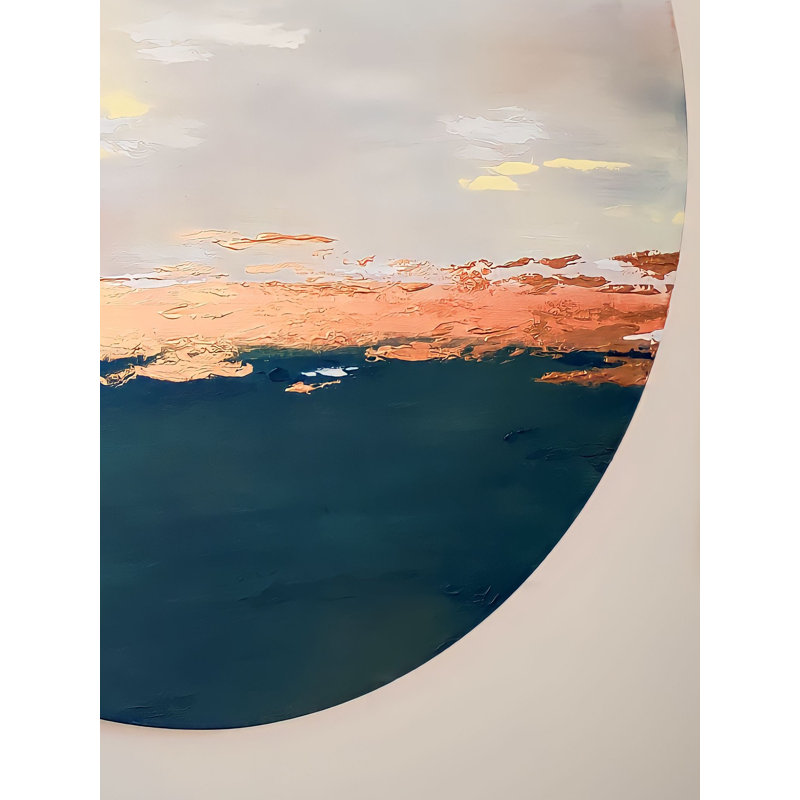Calming Sea in Sky Acrylic Wall Art - Original Canvas Painting by Kapil Vadhera, Contemporary Seascape Decor for Bedrooms