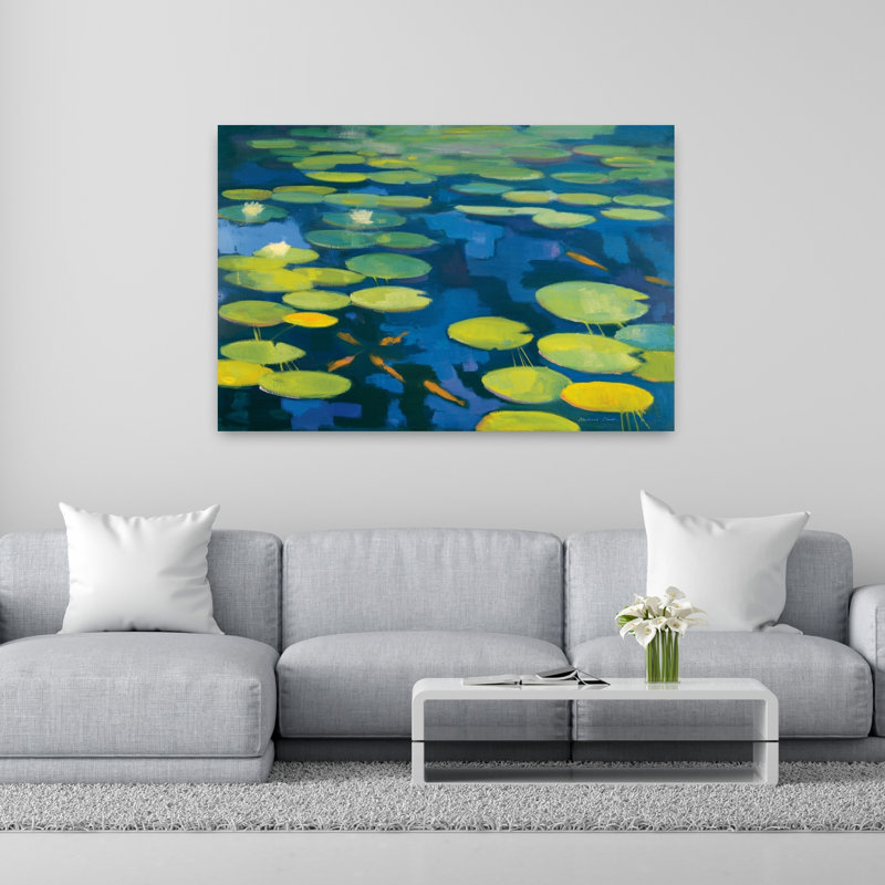 Contemporary Art Contemporary Fish Lily Animal Art by Michael Clark - Wrapped Canvas Print, 101.6 cm H x 152.4 cm W