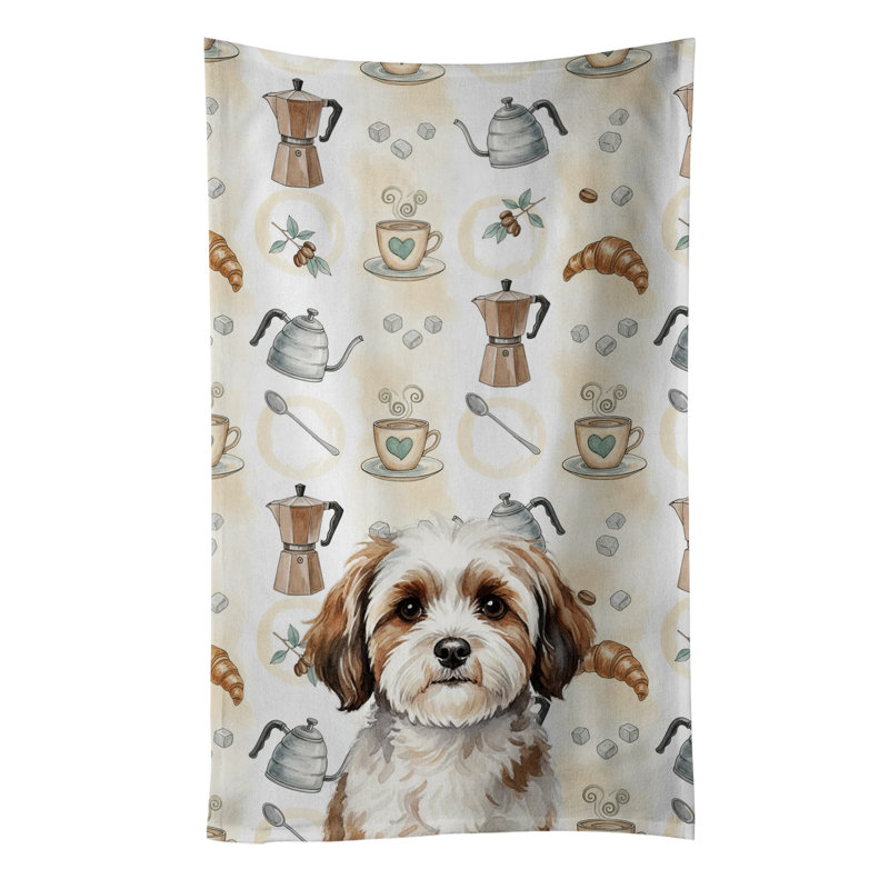 Serviette de cuisine Coffee Bar, Bichon havanais Parti