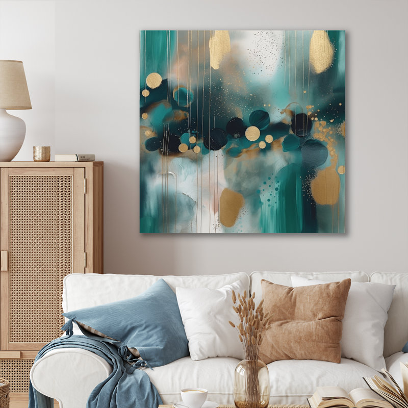 Glam Abstract Wall Decor on Metal, 23" H x 23" W x 1" D
