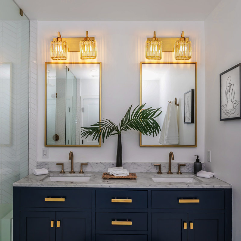 Kyneisha Vanity Light, Gold, 2 Lights