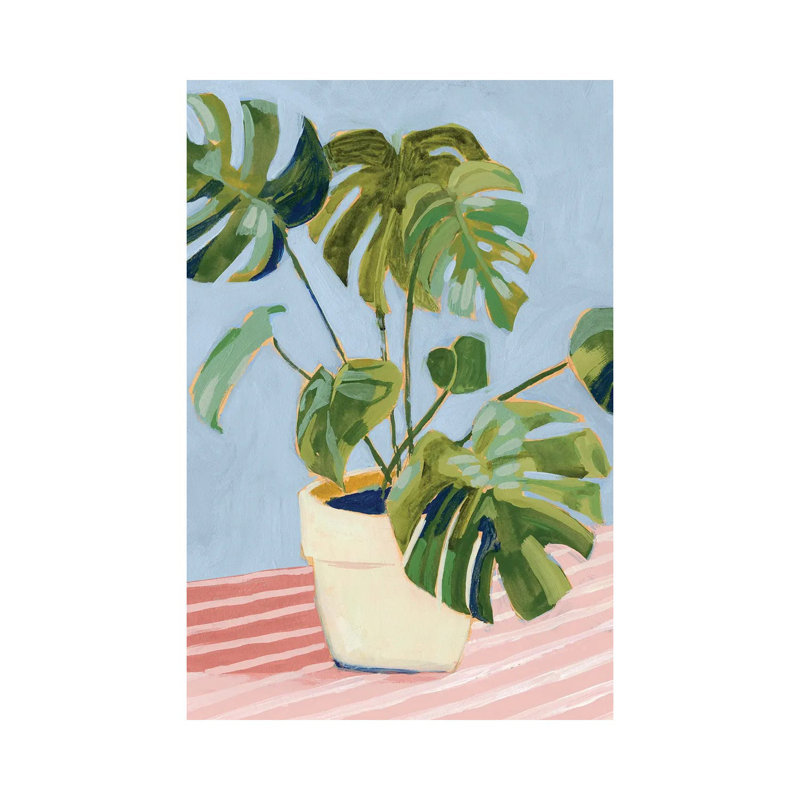 Plant On Pink II by Victoria Borges - Wrapped Canvas Print, 30.48 cm H x 45.72 cm W