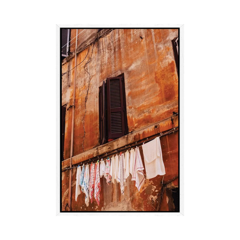 Roman Streets by Bethany Young - Print on Canvas, 101.6cm H x 66.04cm W x 3.81cm D, White Framed