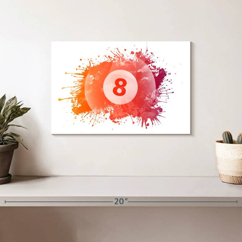 Senne 8 Ball Splash, 8" H x 12" W