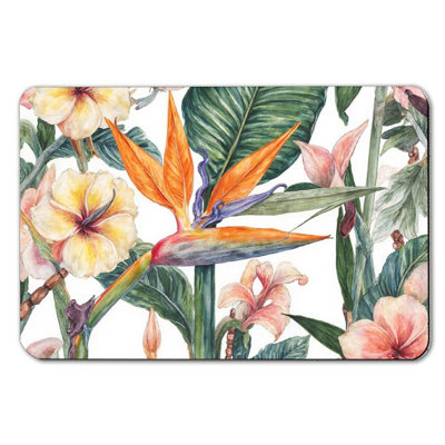 Tapis de bain Tropical Bird of Paradise, 16 x 24 po