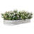 Large Silver Galvanized Metal Planter Bed For Growing Plants And Vegetables, Open Base Design, 44.67" Wide Oval Raised Garden Outdoor Flower Planting, Square Shape, 27 Cu. Ft. Capacity,