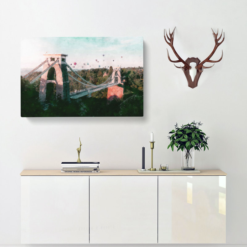 Clifton Suspension Bridge In Bristol - Wrapped Canvas Painting, 40cm H x 60cm W x 3cm D