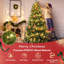 Arbre de Noël artificiel en PE / PVC pré-éclairé, branches à ouverture automatique et support en métal-937089754