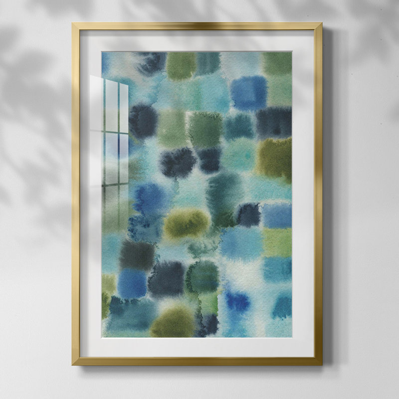 Earthy Plexus II, reproduction encadrée, Papier avec cadre doré, Blanc