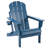 Outdoor HDPE Folding Adirondack Chair , Weather-Resistant Wood-Grain Lounge Chair-201428908