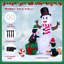 Bonhomme de neige gonflable de Noël et pingouins