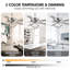 Ventilateur de plafond à DEL intégré à 5 pales à intensité variable Chantalle-1979054597