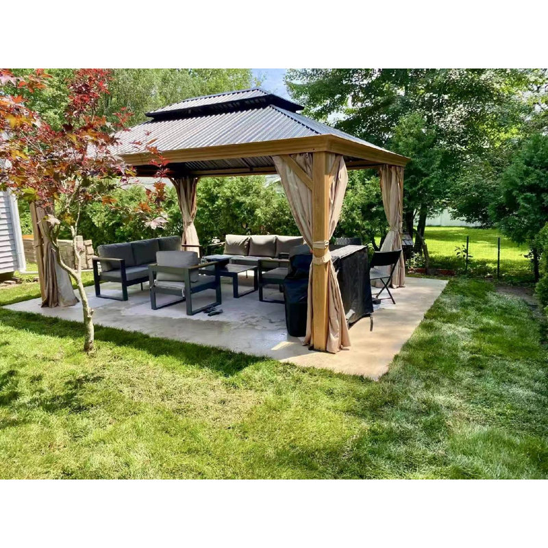 16 pi L 12 pi. D Pavillon de jardin en aluminium