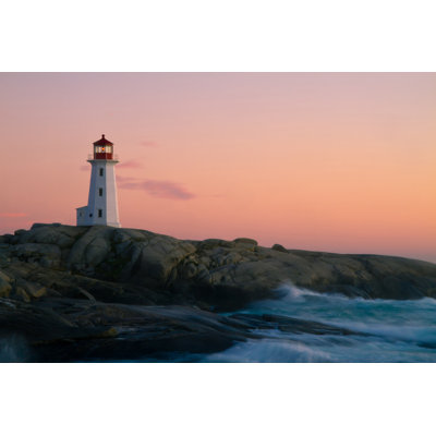 Lighthouse At Dusk - Wrapped Canvas Print