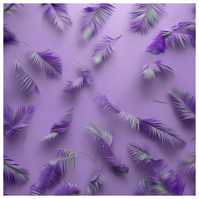Purple Palm Leaves Comforter