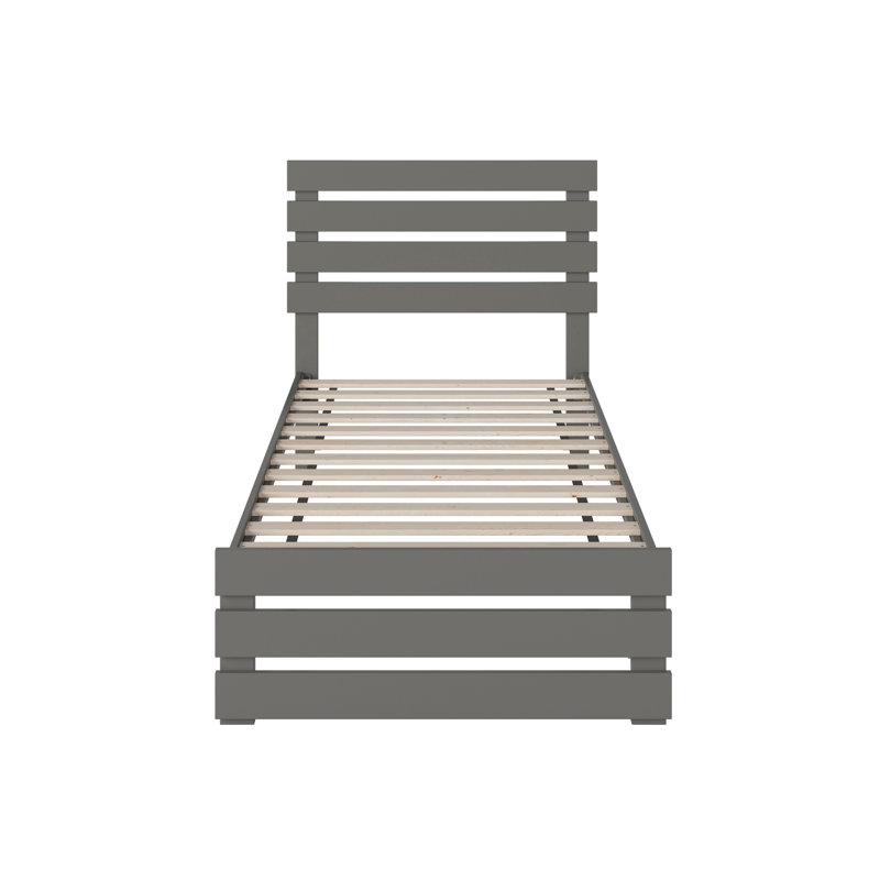 Jaqson Slat Bed, Gray, Twin