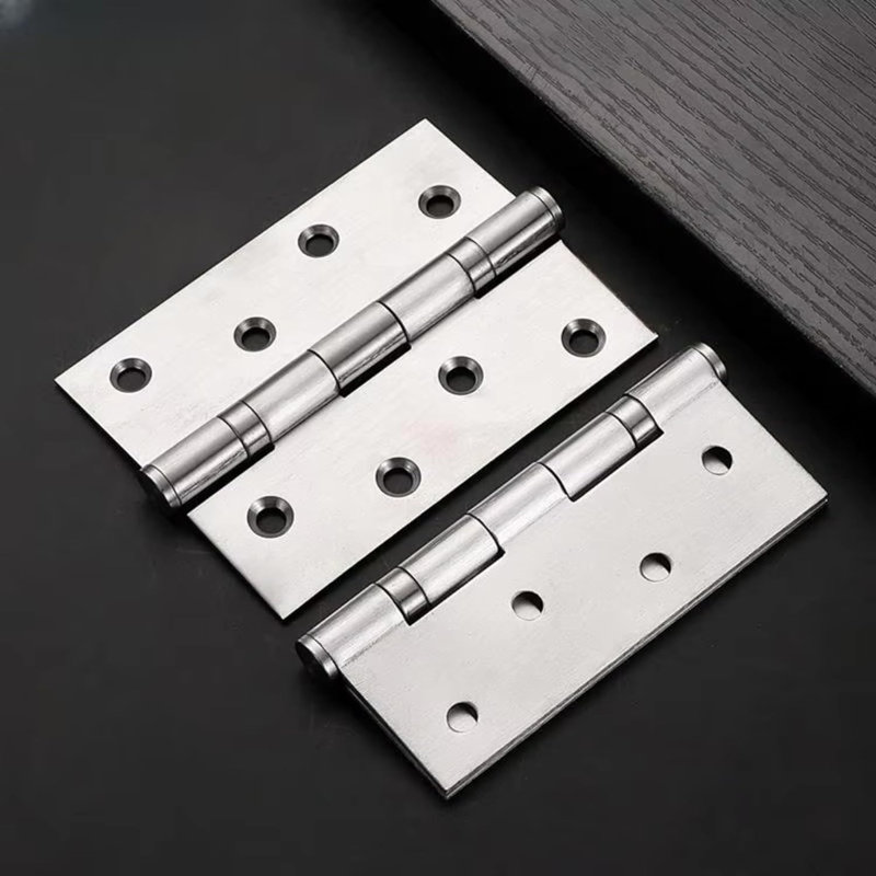 Polished Chrome Ball Bearing Door Hinge - 102mm (4") Heavy Duty Steel Butt Hinge (Pack of 2)